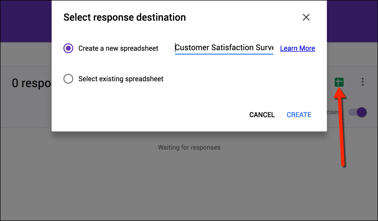 Image result for select response destination google form