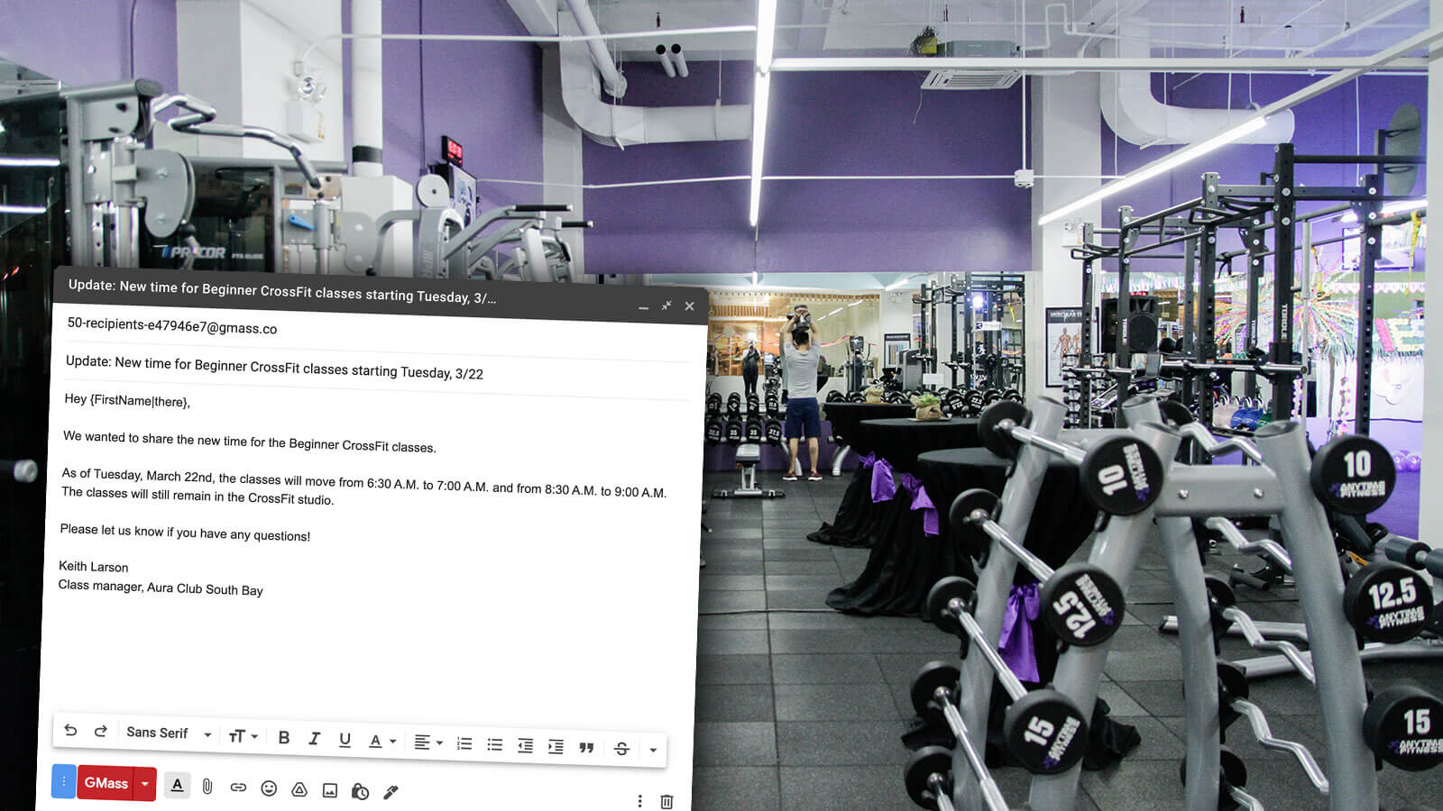 GMass for sports clubs and gyms