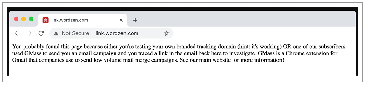 confirmation of DNS setup
