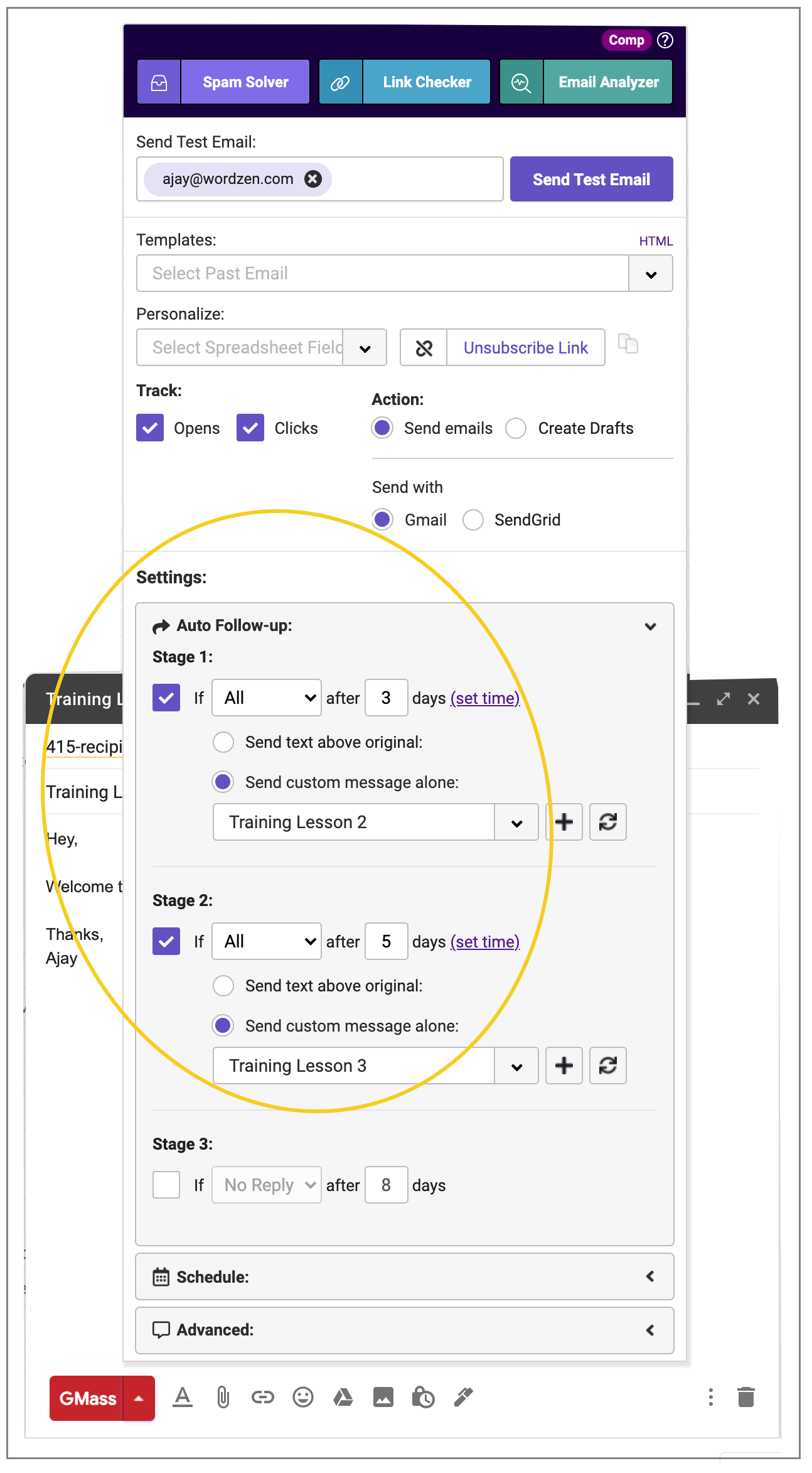 automated emails to all