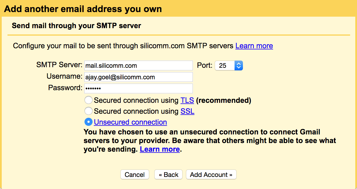 smtp server getmail