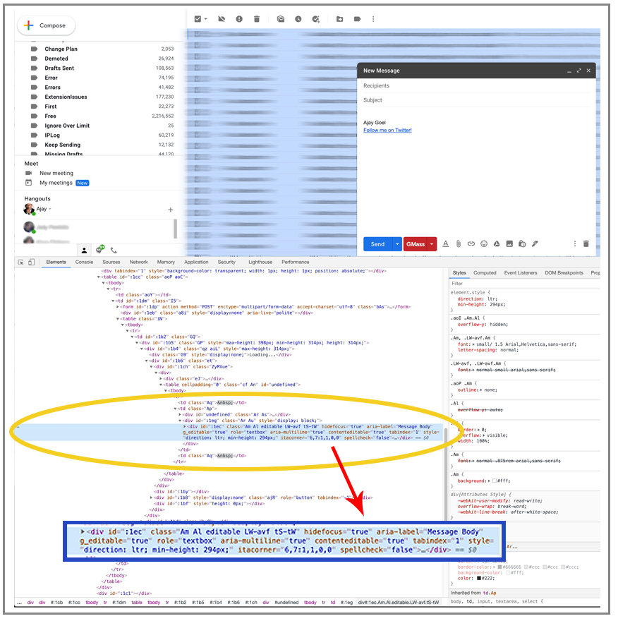 inspect code