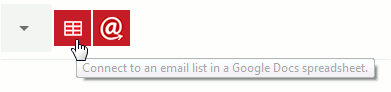 GMass spreadsheet button, found at the top of Gmail page