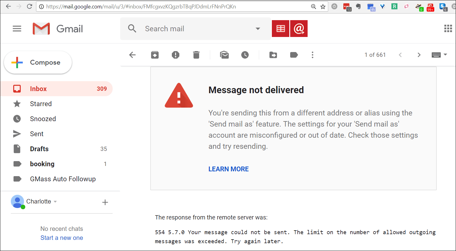 Resolving Message Not Delivered Bounces From Gmail Because Your