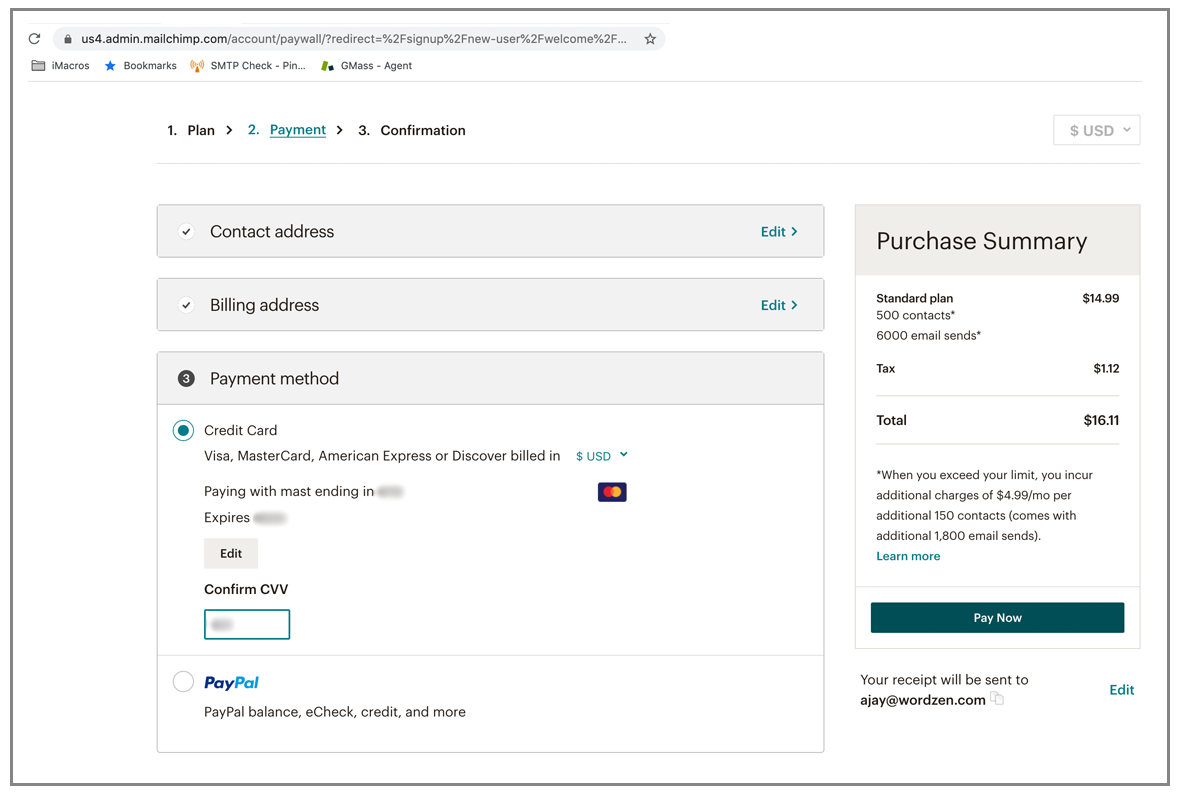 Mandrill cost