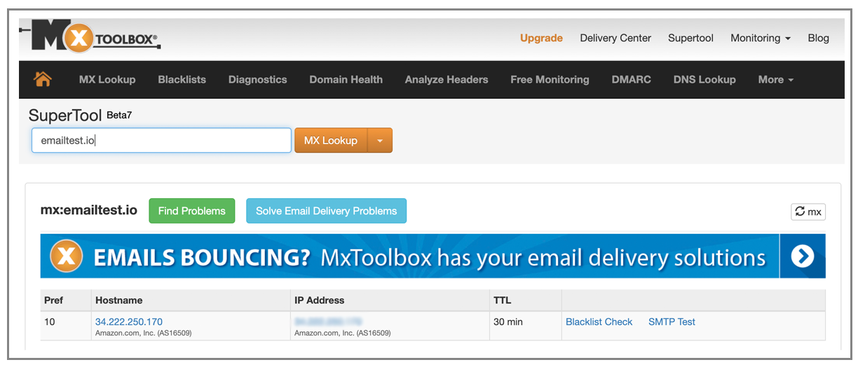 MX Toolbox proof