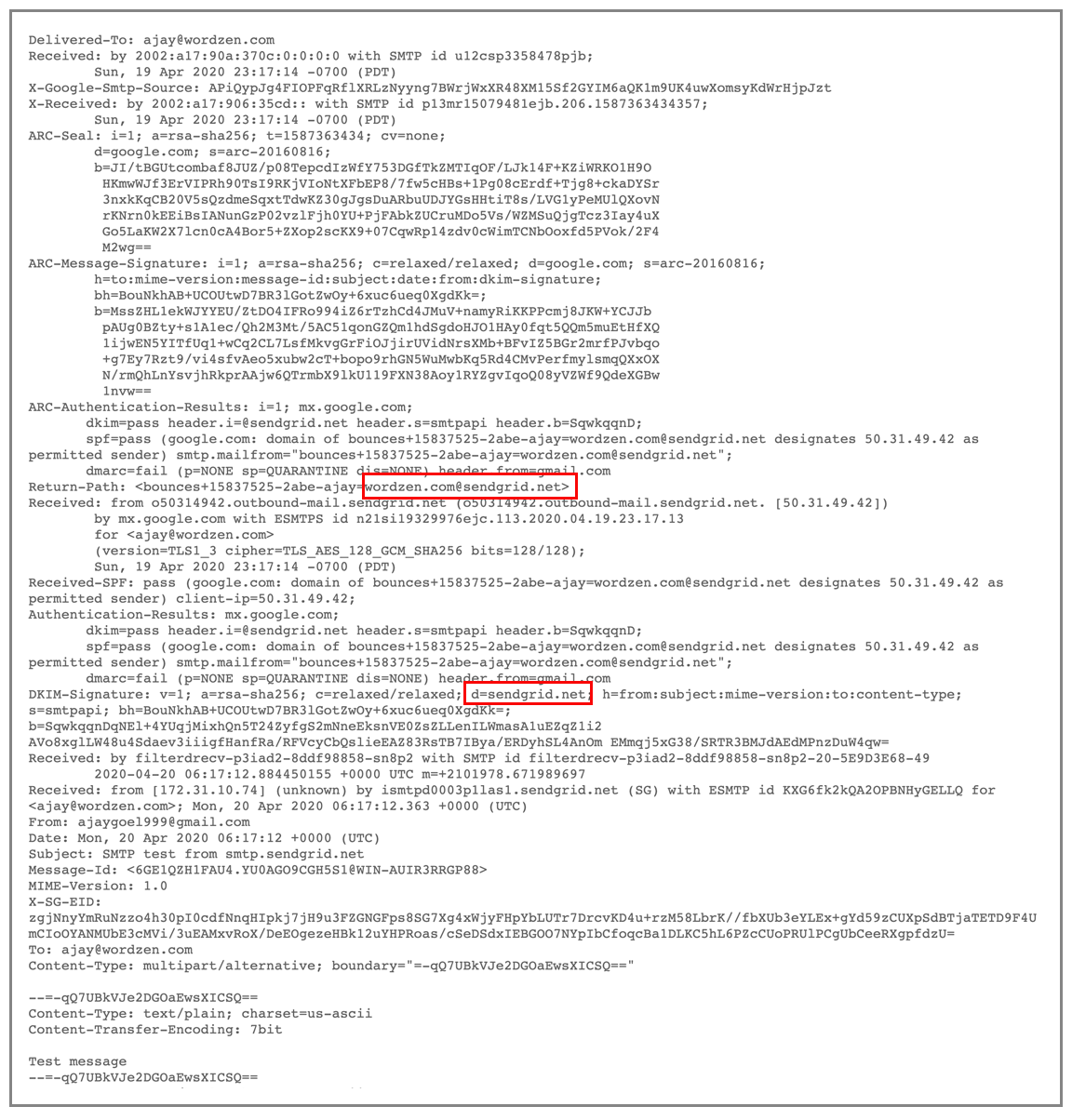 SendGrid DKIM