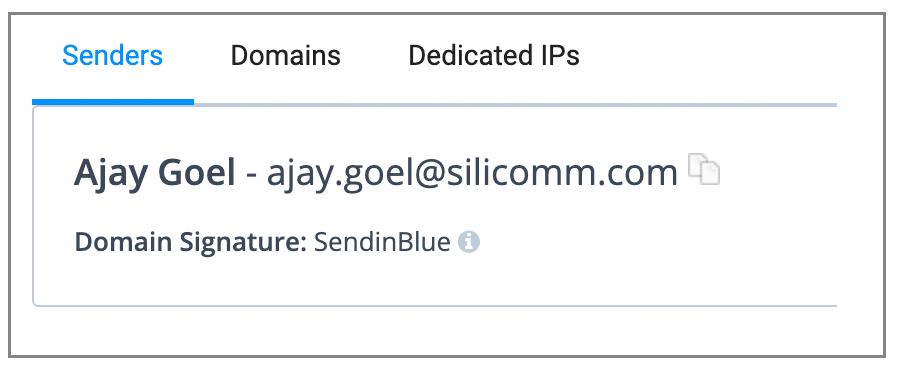 Sendinblue domain signer