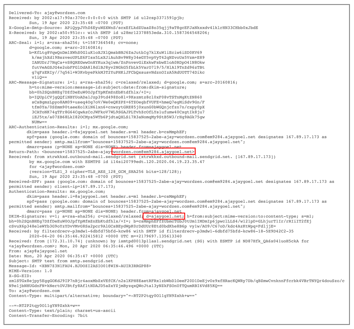 SendGrid DKIM and MAIL-FROM