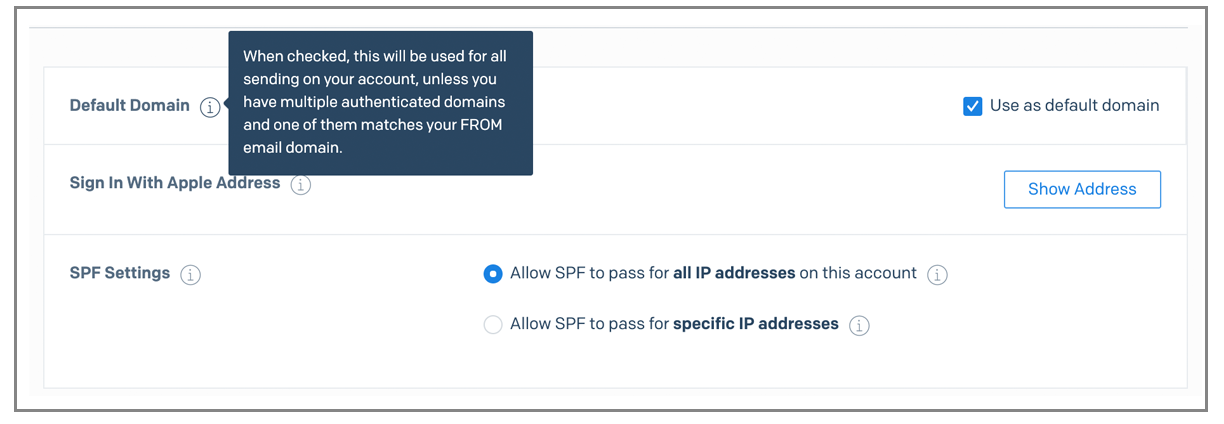 SendGrid default domain