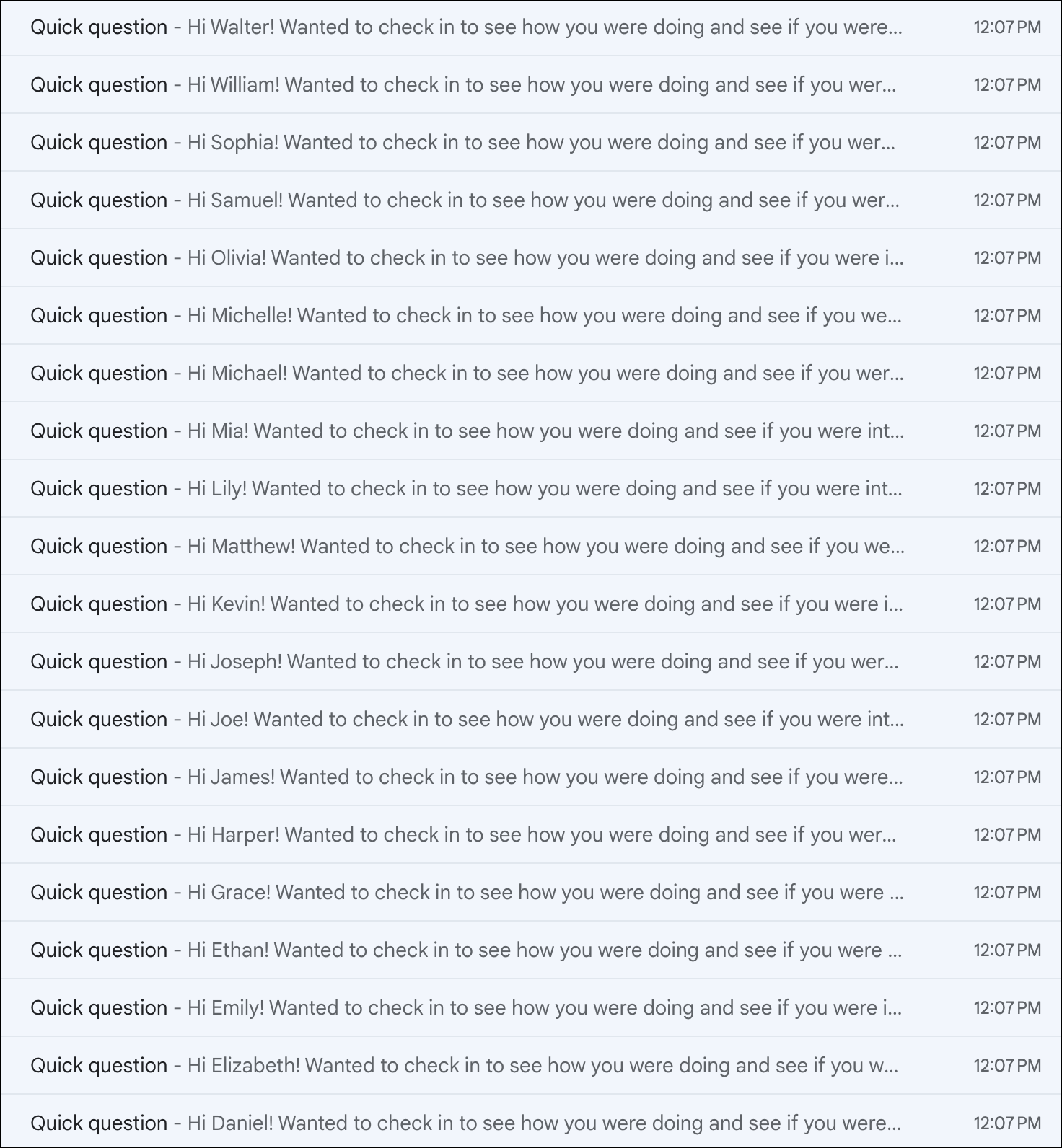 Personalized messages