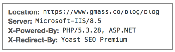 Response header redirect