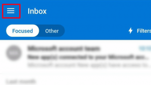 burger icon outlook