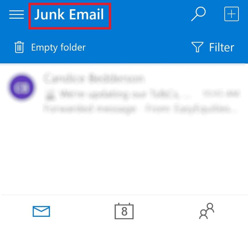 junk email folder