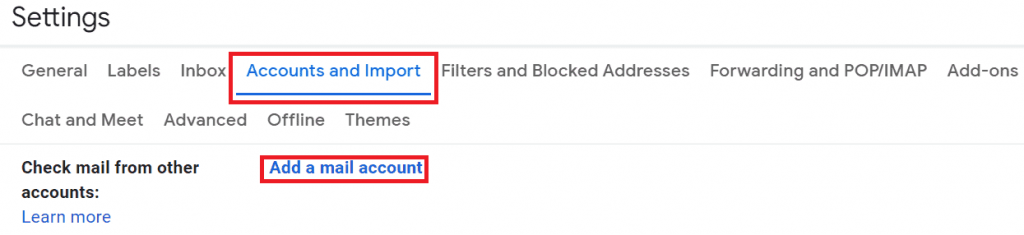 Add a mail account