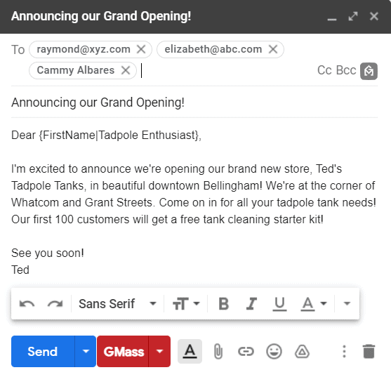 Compose email
