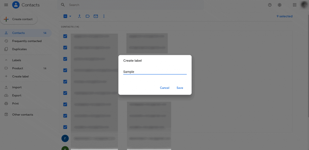 Create label