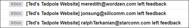 Mailing list