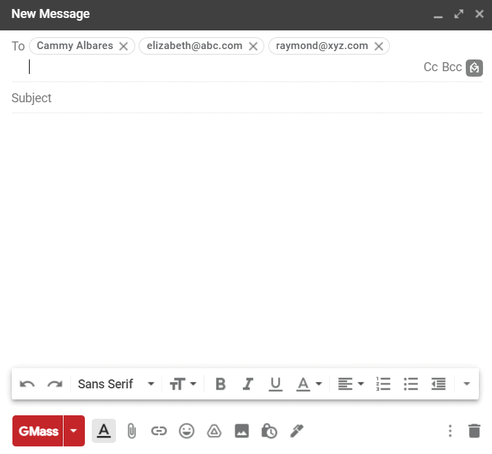 New message tab 3