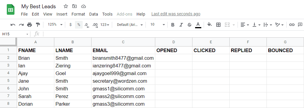 Google sheet 2