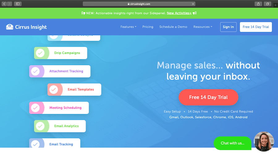 Cirrus Insight home page