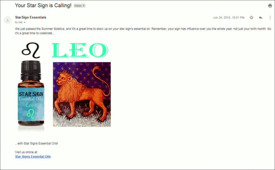 Automatically personalized images using GMass