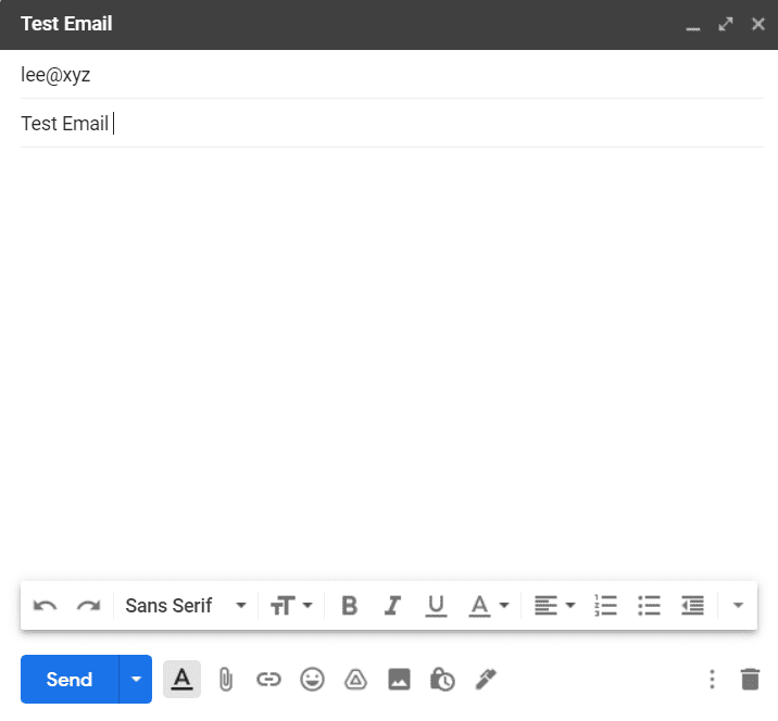New message window