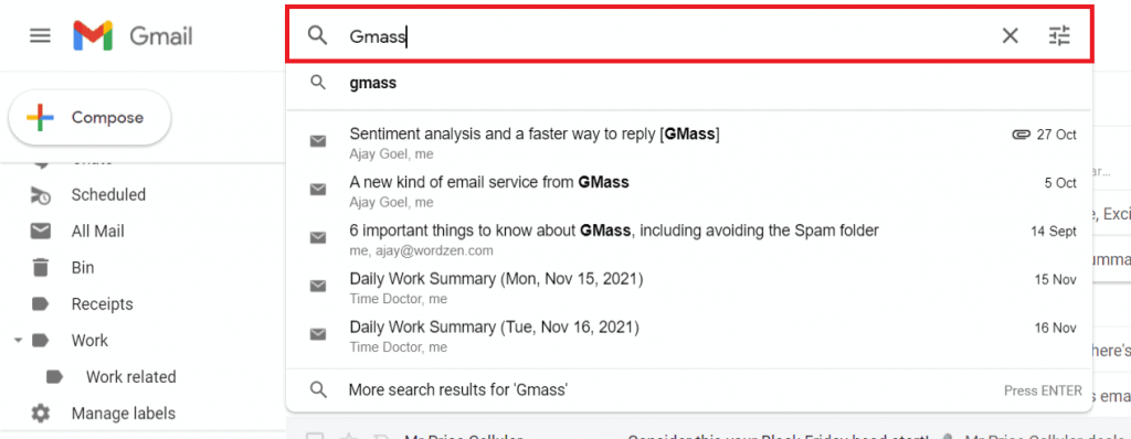 Search Gmass