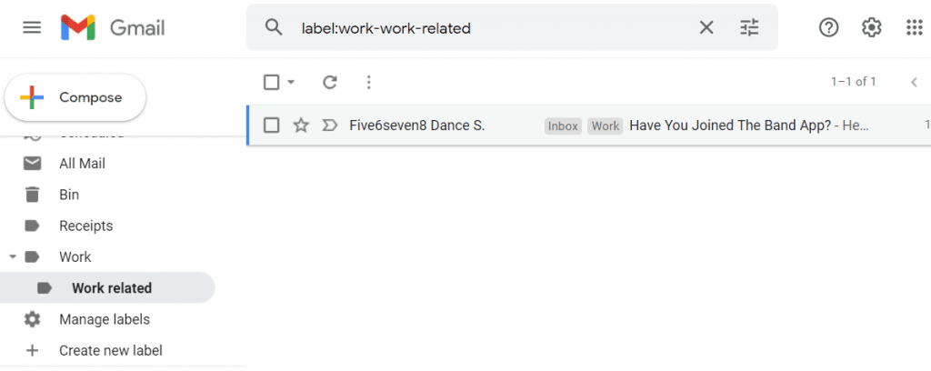 Select email