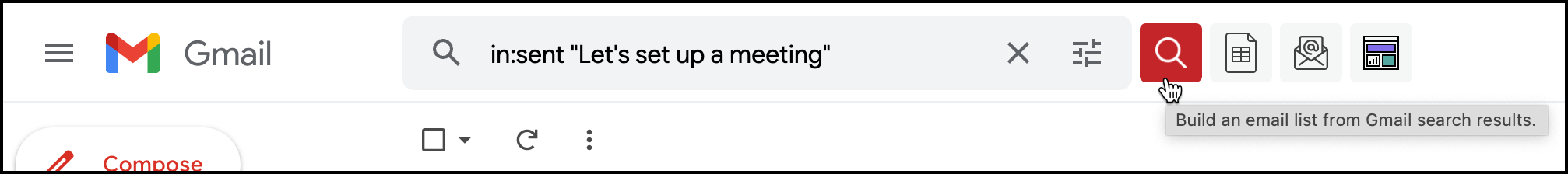 Building a list via search