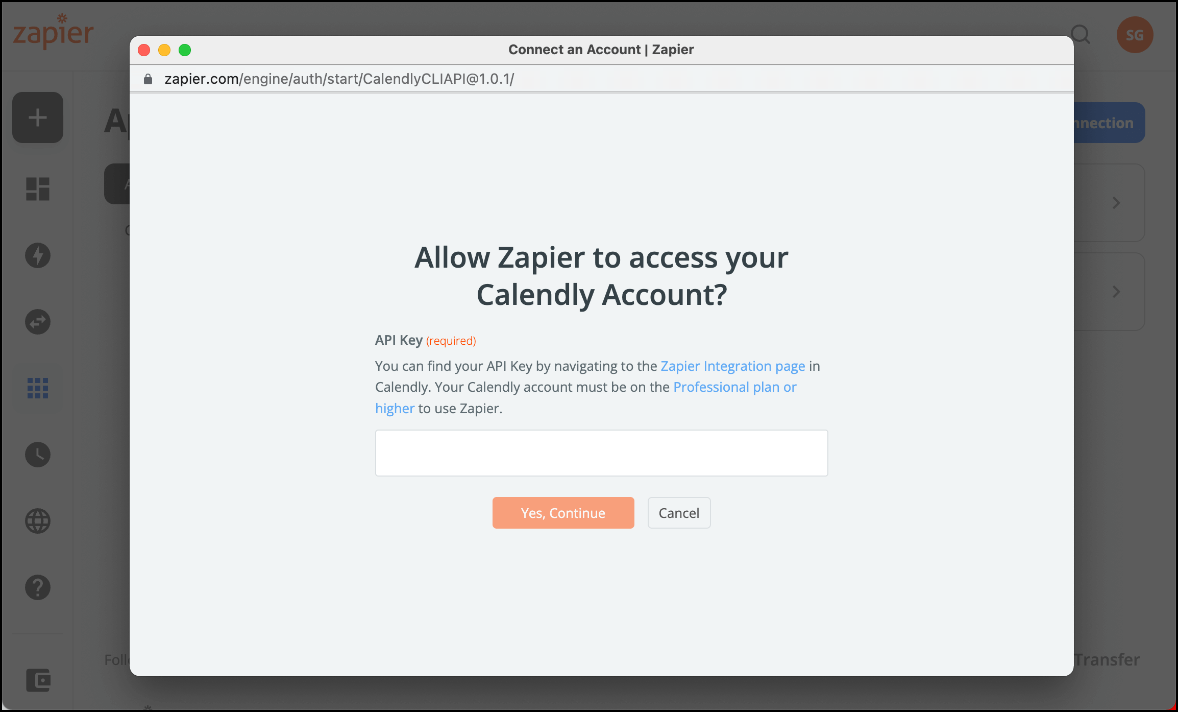 Connect the Calendly API in Zapier