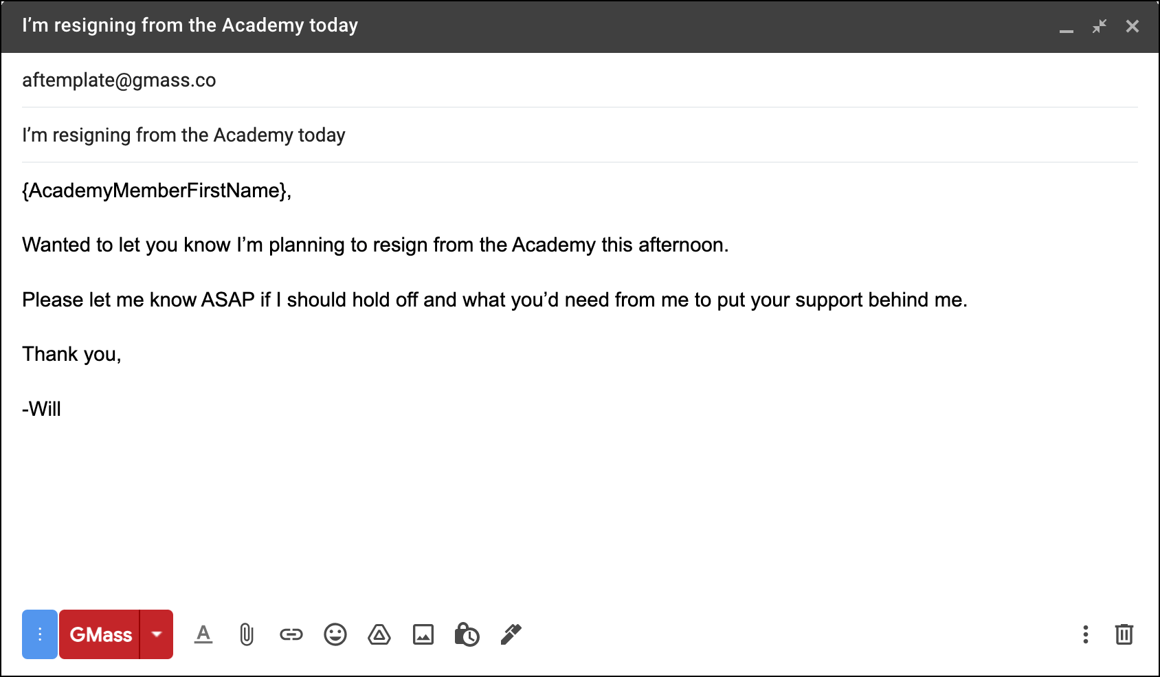 Will Smith's fifth cold email