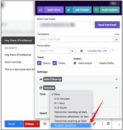 Email scheduling