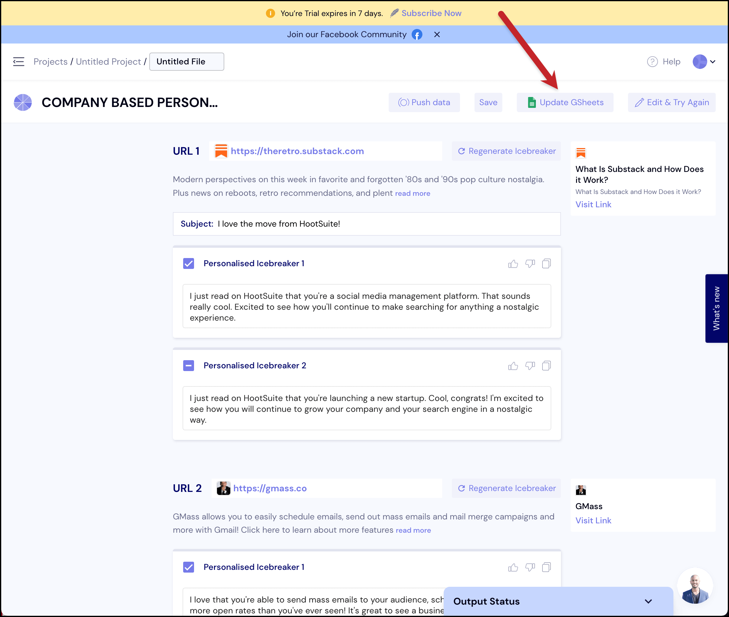 Smartwriter's export directly to Google Sheets