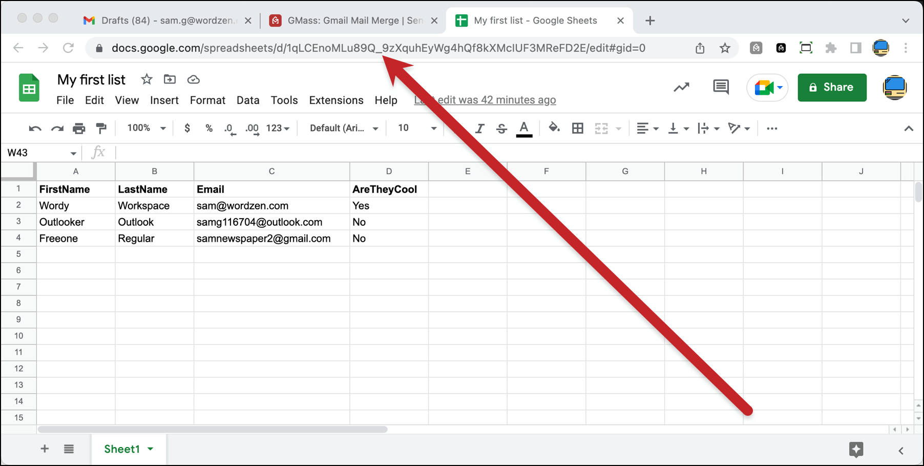 Get Google Sheet ID