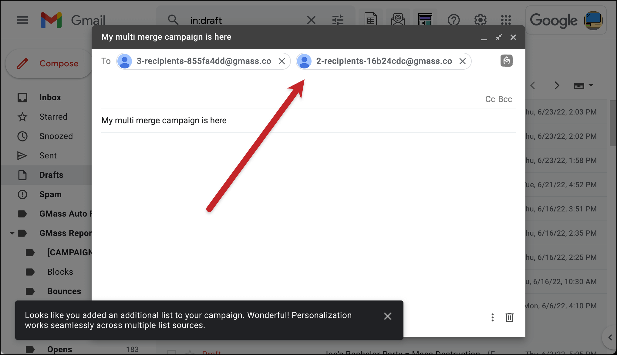 Paste it into your multi merge campaign