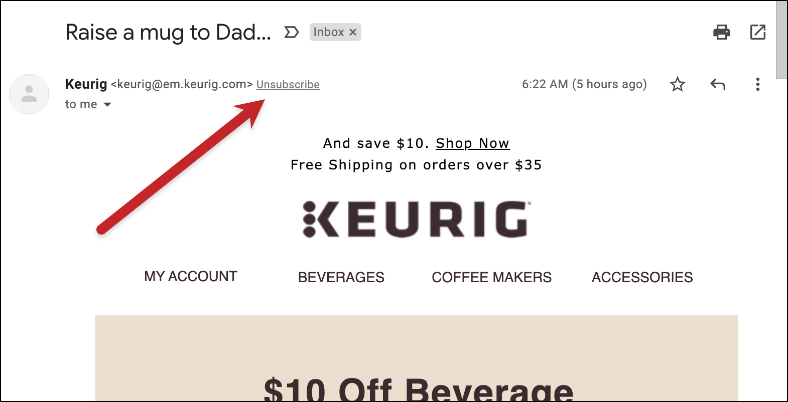 List-unsubscribe header in Gmail desktop
