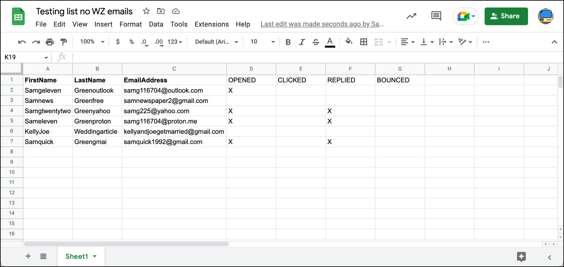 Reporting inside the Google Sheet