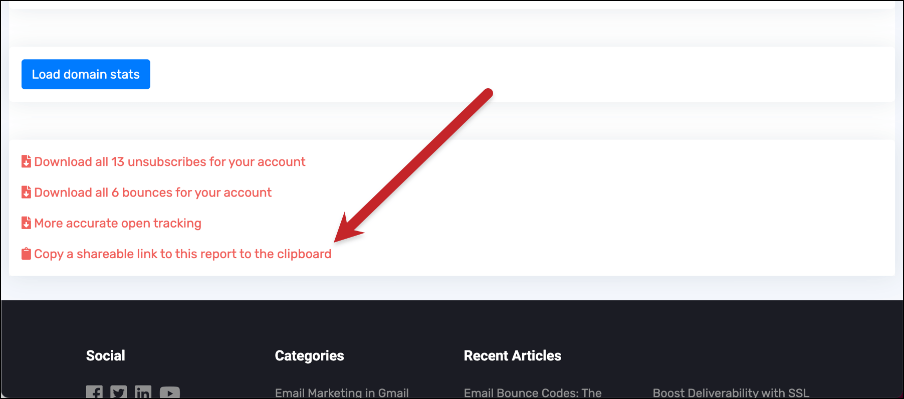 Web based report with hidden identifier info
