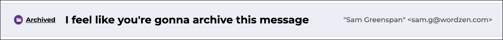 An email that's been archived via The Reply Project