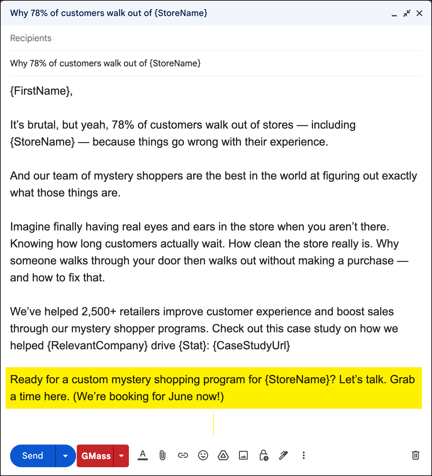 4ps - push in reworked email