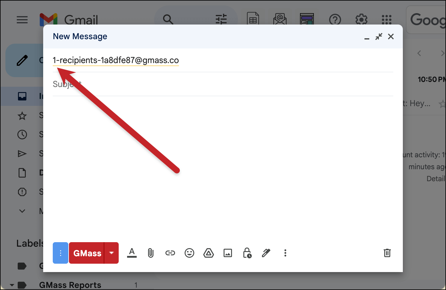 You should be the only recipient