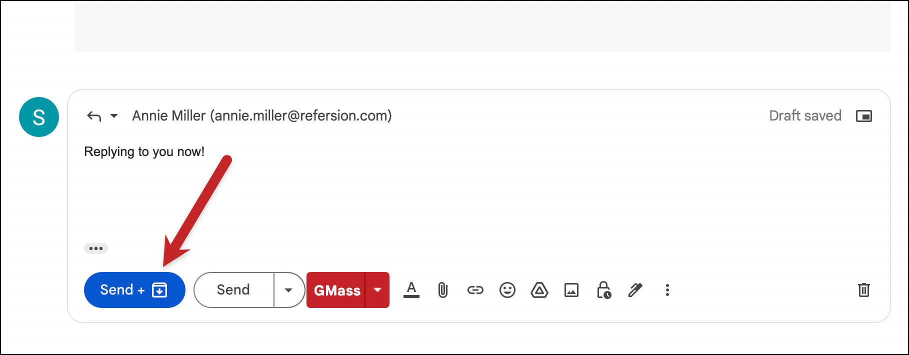 Adding the Send and Archive button