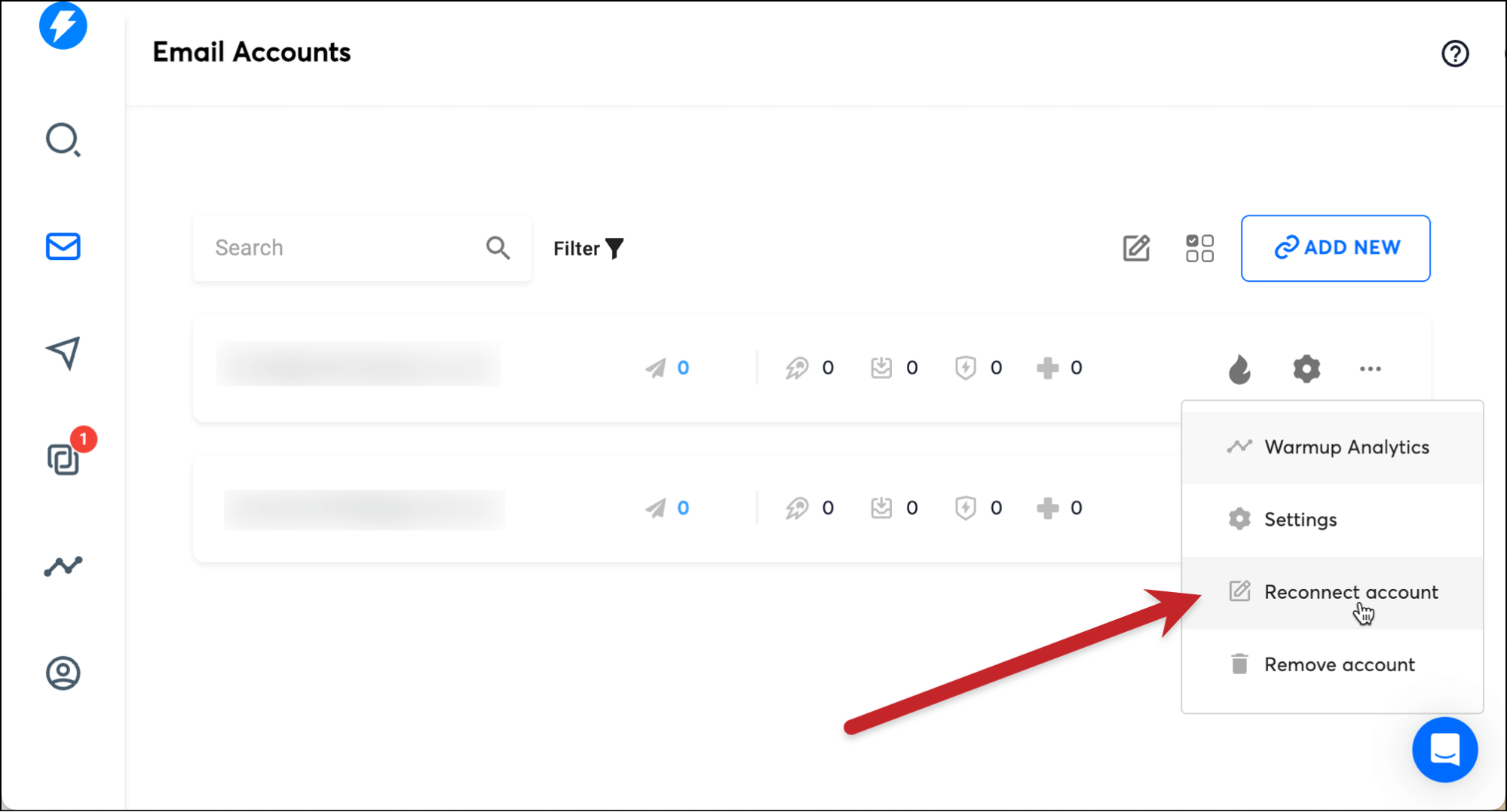 You'll need to reconnect your accounts when they get disconnected in Instantly