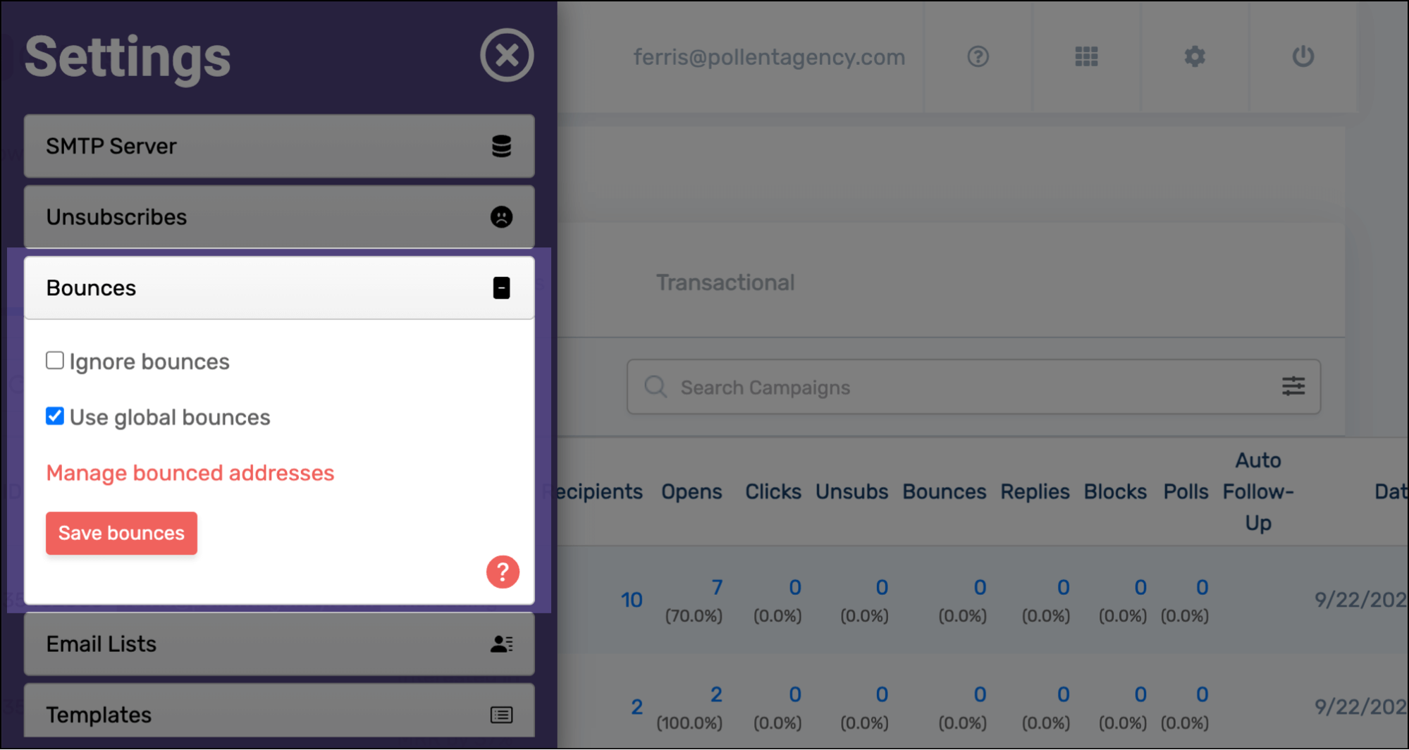 GMass's bounce management allows for global bounce sharing