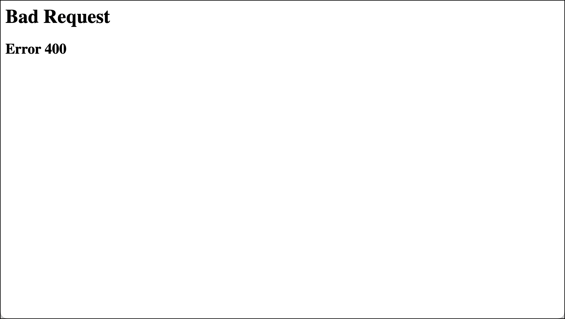 The other error screen you might see