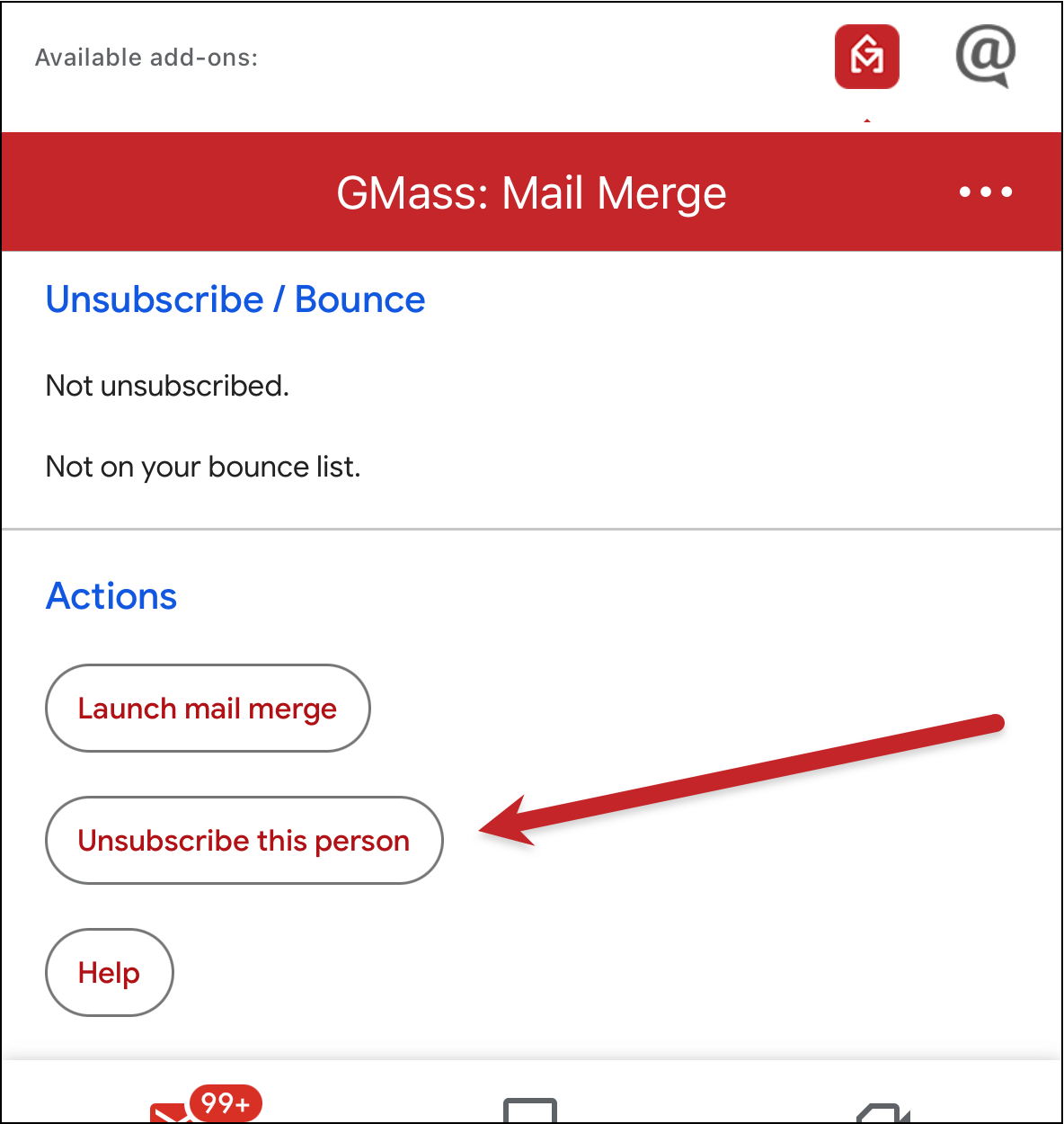 Unsubscribing someone from mobile
