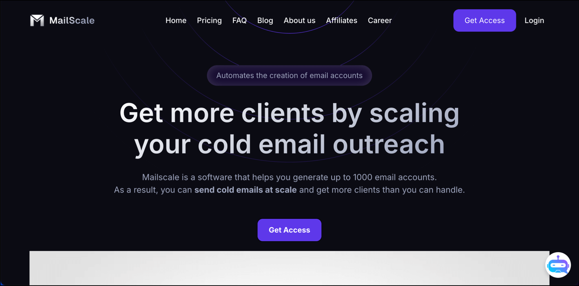 Mailscale home page