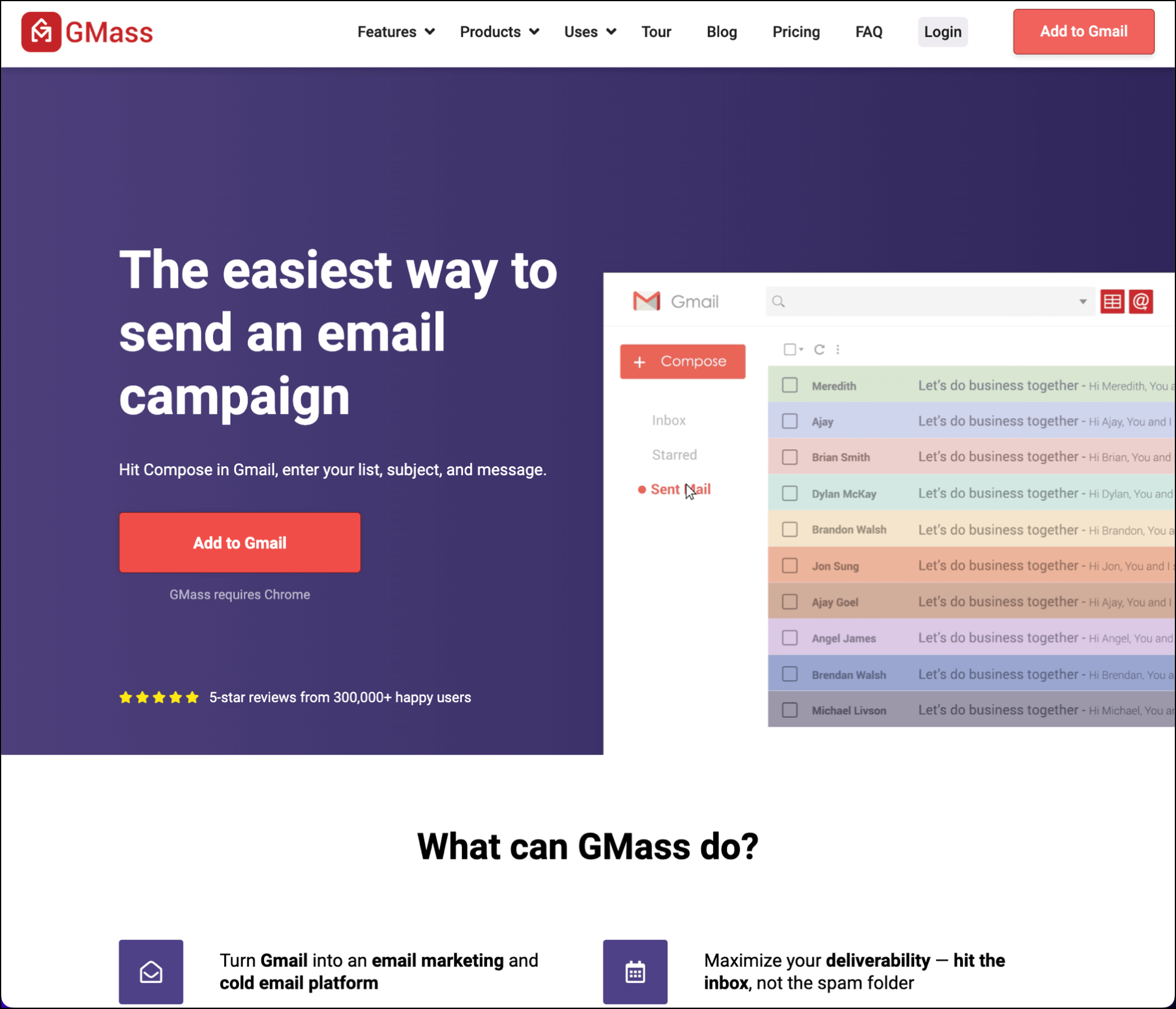 GMass is an email platform inside Gmail