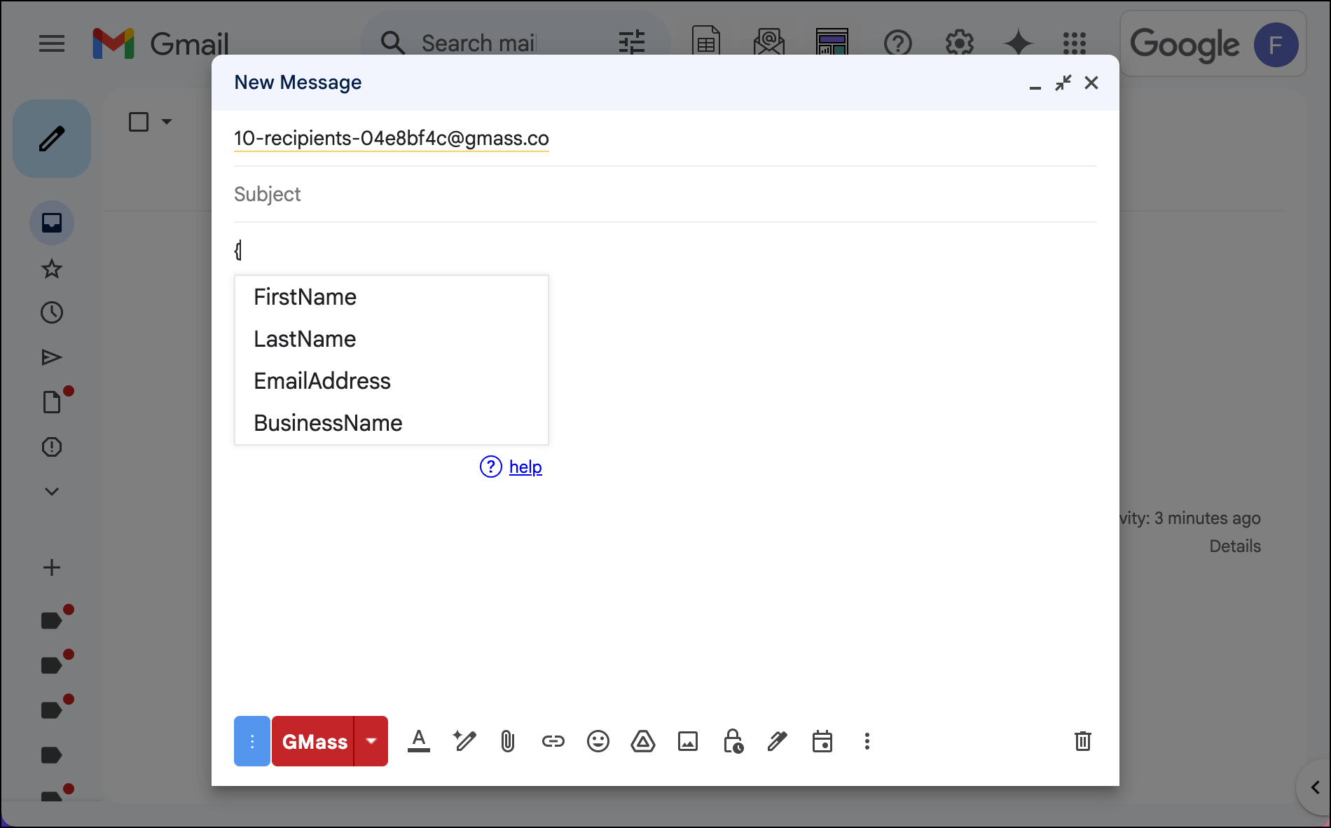 Mail merge tags are now available
